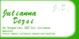 julianna dezsi business card